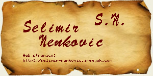 Selimir Nenković vizit kartica